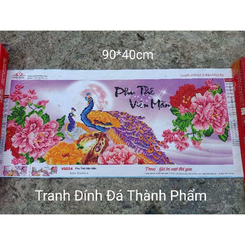 Tranh đính đá vợ chồng công thành phẩm