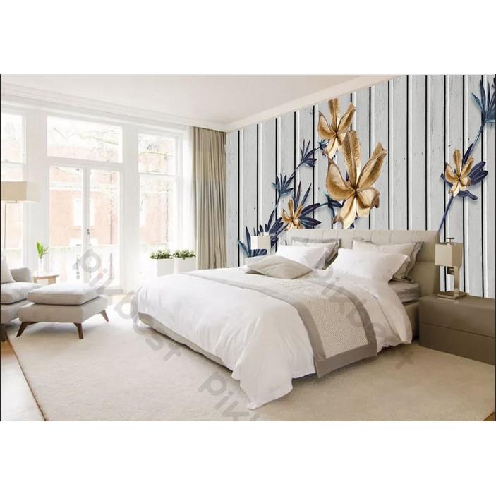 Tranh dán tường Tranh hoa khô sang trọng hiện đại, tranh dán tường 3d hiện đại MS792910
