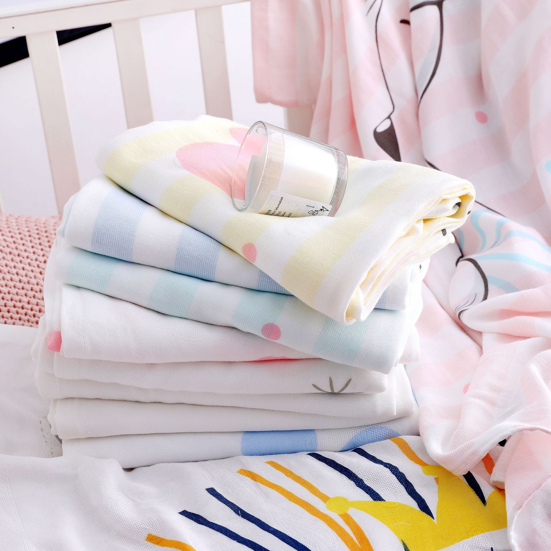 Chăn đũi cho bé từ sơ sinh đến tiểu học chất liệu sợi tre thiên nhiên và sợi Cotton, loại siêu mềm mịn, KT: 110x110cm, Bamboo Home - hàng chính hãng BBH09