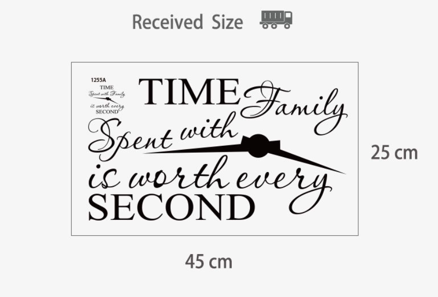 Decal dán tường chữ thông điệp Gia đình là tất cả phòng khách phòng ngủ sang trọng