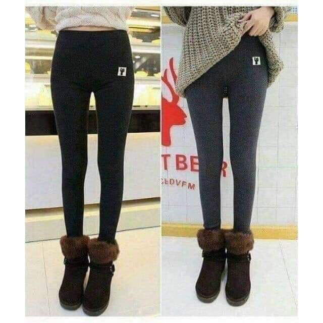 Quần legging lót lông, quần lót lông hình mèo siêu cute, quần giữ nhiệt giữ ấm mùa đông