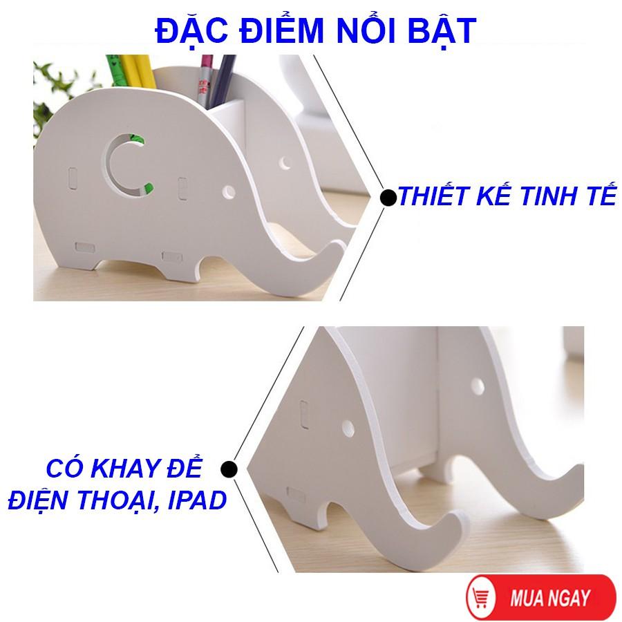 Giá đỡ điện thoại, giá kệ đựng bút để bàn đa năng hình voi cute - ICO HOME