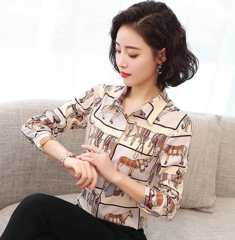 Sơ mi họa tiết nữ DV79