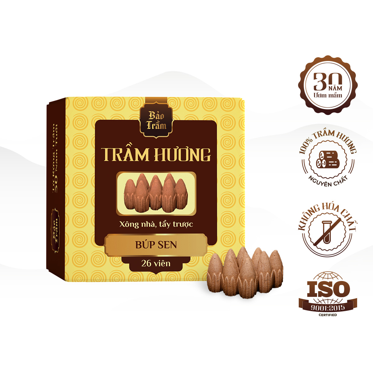 Nụ Trầm Hương Bảo Trầm, Búp Sen Cao Cấp 50g