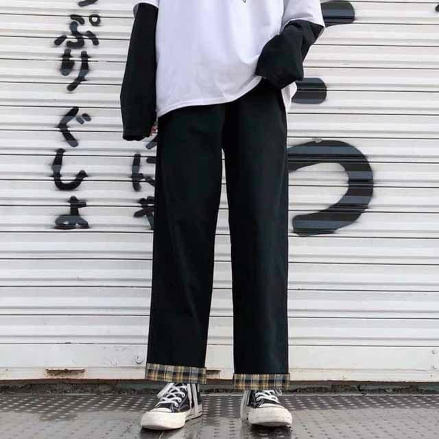 Quần Dài Unisex Vải Trượt Hàn Quốc Cực Ngầu
