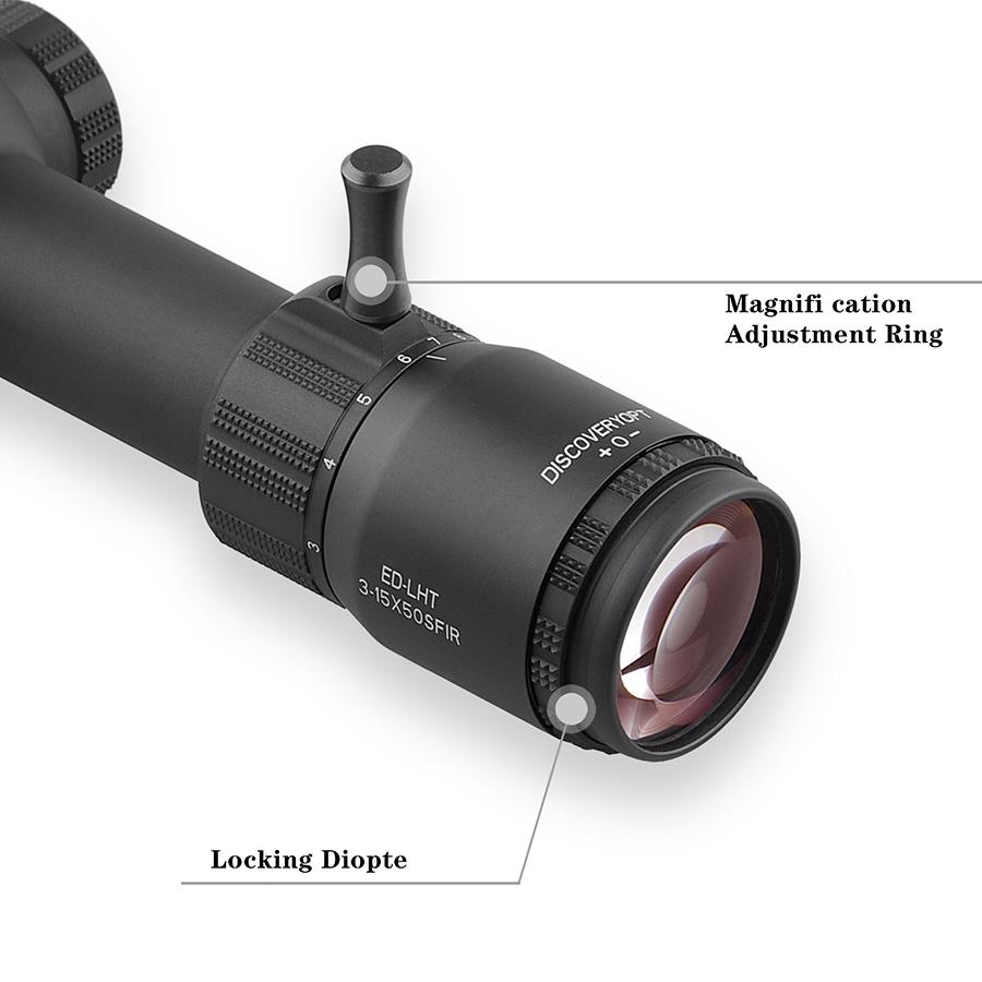 Mới Phát Hiện Quang Học Hoàn Toàn Đa Lớp Phủ Ống Kính Phạm Vi ED-LHT 3-15X50SFIR FFP Ngoài Trời Săn Bắn Phạm Vi