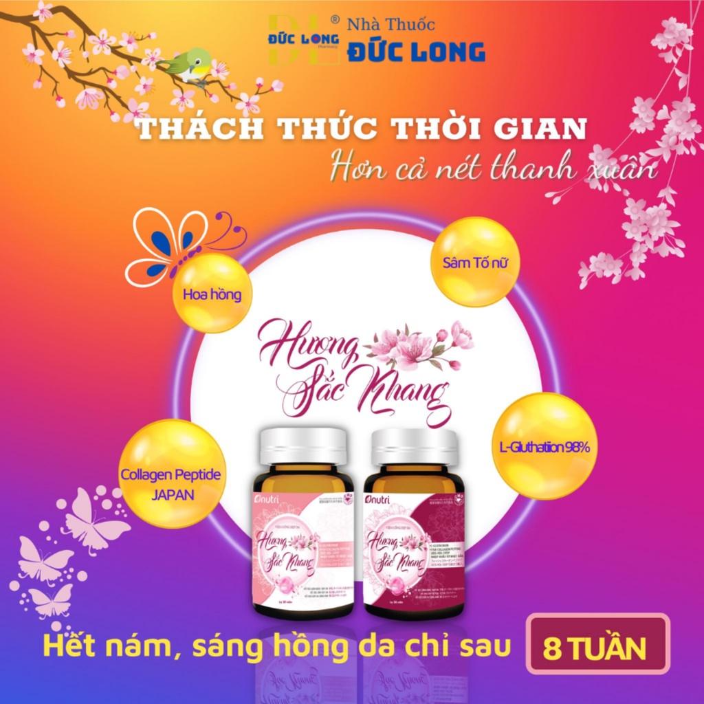 Viên Uống Đẹp Da Hương Sắc Khang hỗ trợ giảm nám & sạm da - Hộp 2 lọ x 30 viên