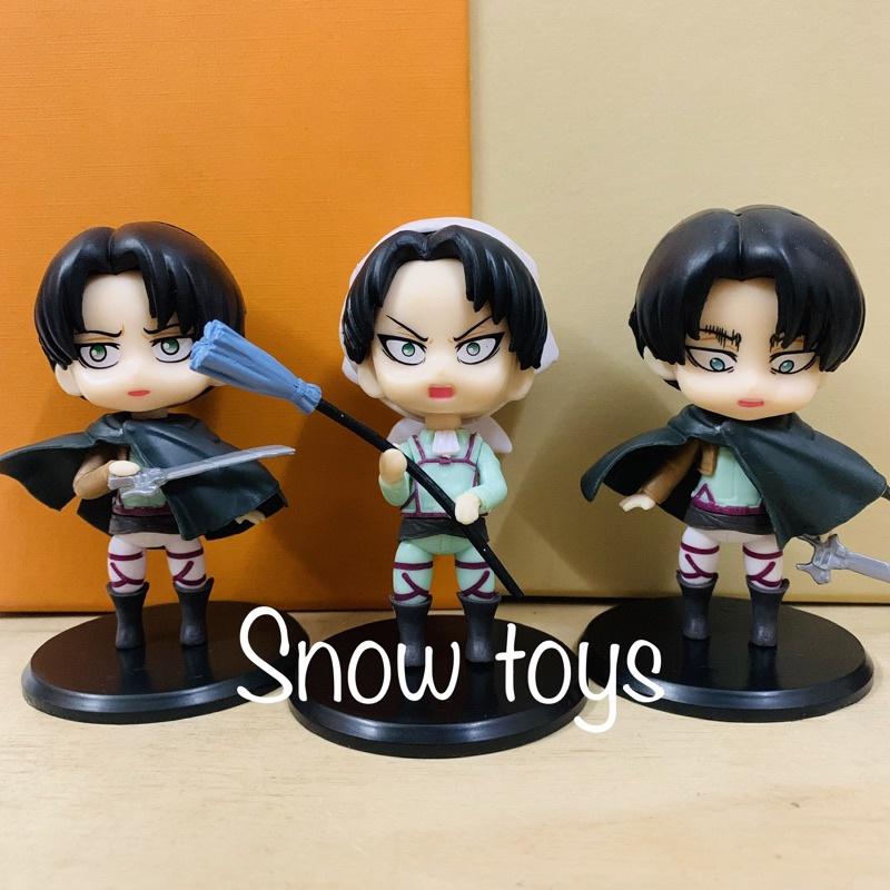 Mô hình Attack On Titan - AOT - Đại chiến Titan - Eren Yeager & Levi Ackerman - Cao khoảng 10cm - Bán lẻ