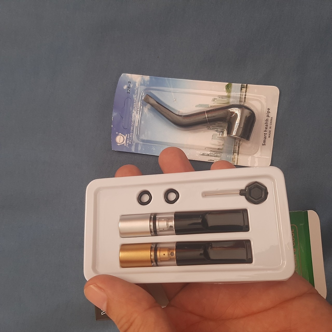 Bộ 3 tẩu thuốc nhựa dẻo gắn điếu bảo vệ sức khỏe, Shop Thành Nhi CB001