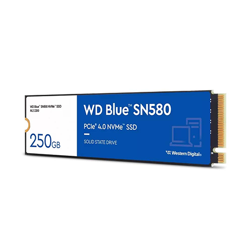 Ổ cứng SSD WD Blue SN580 250GB NVMe PCIe Gen4 x4 ( WDS250G3B0E ) - Hàng Chính Hãng