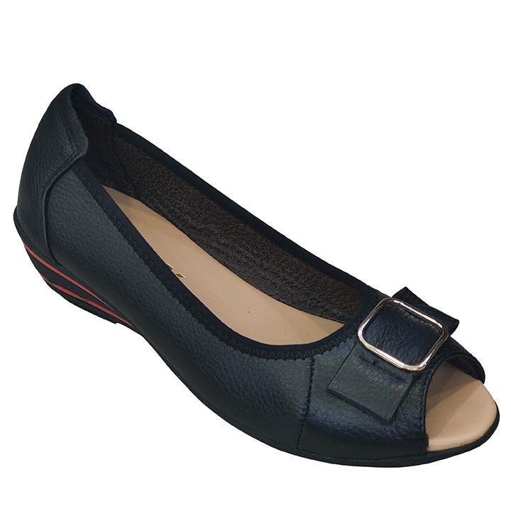 Giày Nữ Búp Bê Đế Xuồng TiTi ĐÔ Da Bò Thật Cao Cấp GBBN2034c
