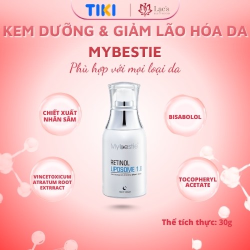 Kem dưỡng &amp; giảm lão hóa da - Mybestie Retinol Liposome 1.0 30g