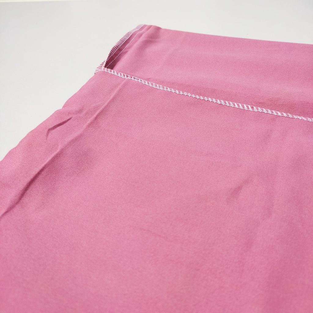 Vỏ gối ngủ cotton tici 50x70cm giá rẻ vải tốt màu hồng mận