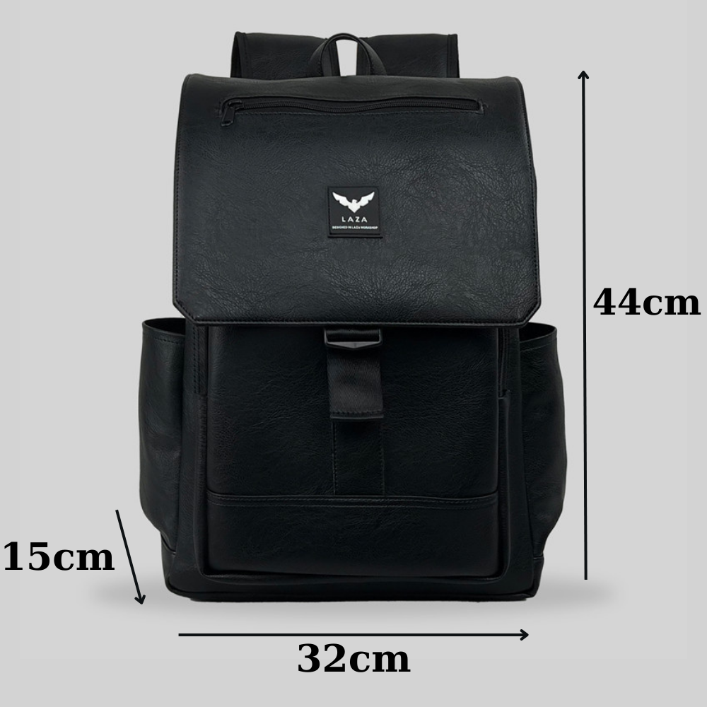 Balo da PU đi học đi làm , balo laptop thời trang LAZA Lucer BL553 thiết kế chống thấm nước chứa được laptop 15.6inch