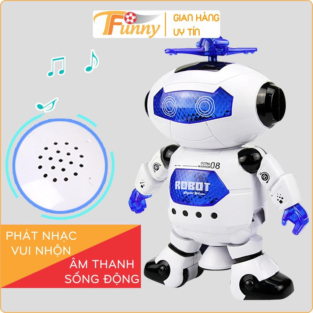 Robot nhảy múa xoay 360 độ có chong chóng xoay cao cấp siêu dễ thương dành cho bé