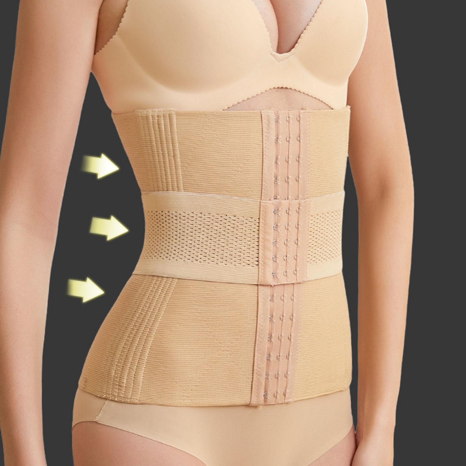 Waist Trainer for Women, Corset Cincher Body Shaper Girdle Trimmer with 3 Hooks Closure