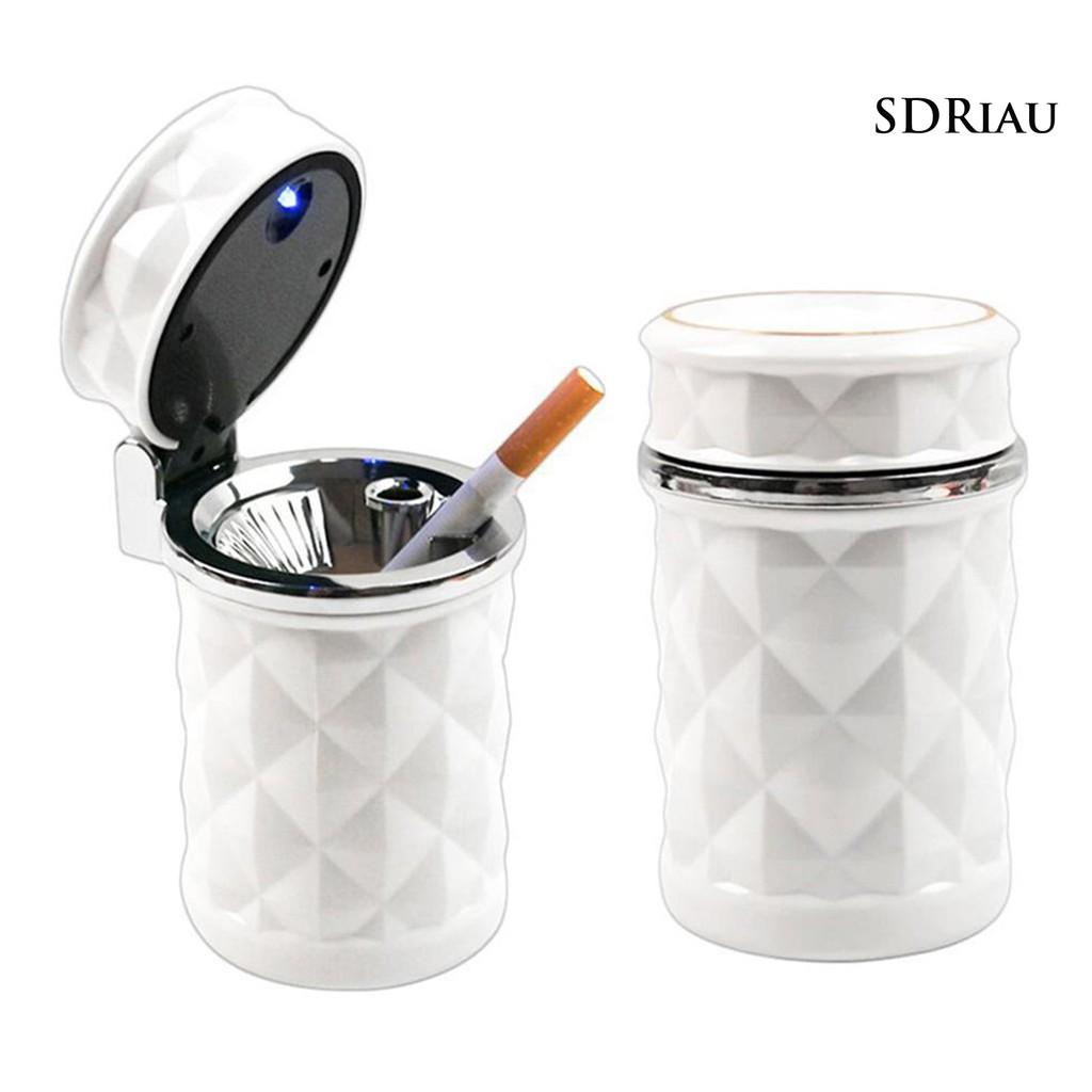 Giá Đỡ Gạt Tàn Thuốc Hình Trụ Có Đèn Led Báo Hiệu Tiện Dụng Cho Xe Hơi