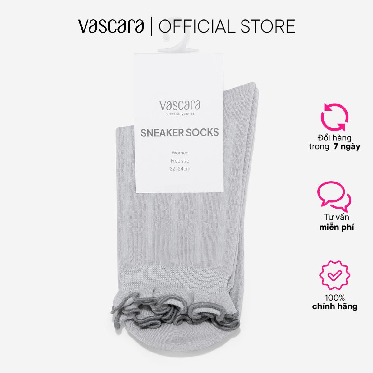 Vascara Vớ Cổ Cao Chi Tiết Viền Nhún - SOC 0007