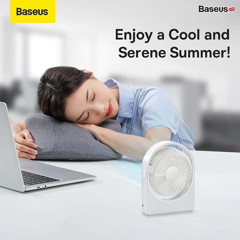 Quạt Mini Để Bàn Baseus Serenity Desktop Fan - hàng chính hãng