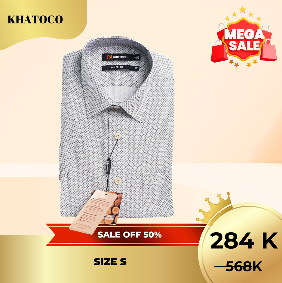 Áo sơ mi Khatoco sale off 50% (S)