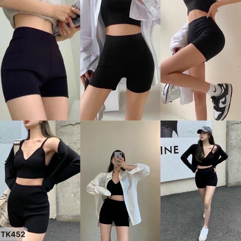 Quần short đùi nữ chấtcoton ôm body co giãn 4 chiều. Quần short đùi ZA. ZA thoáng mát cho mùa hè