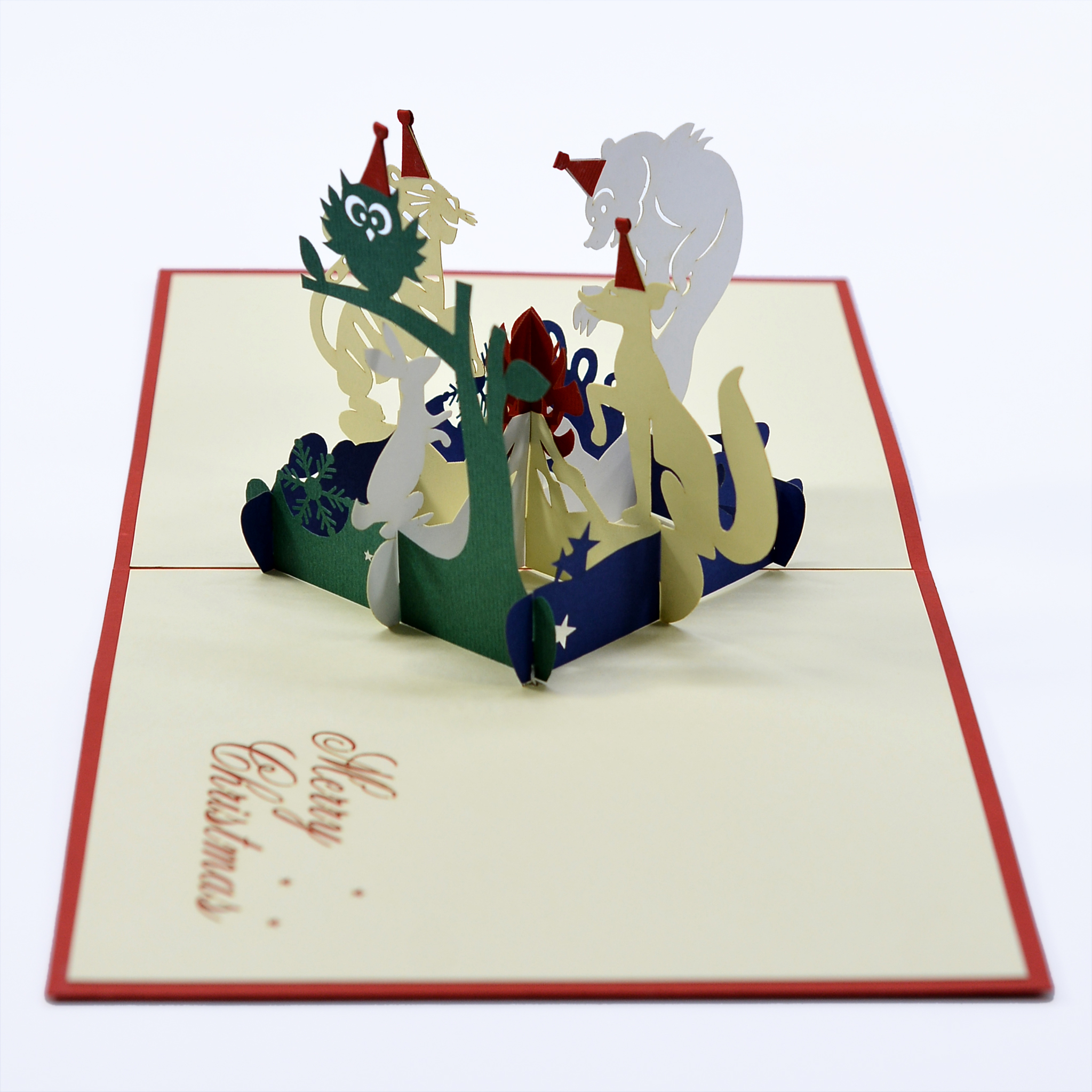 Thiệp 3D handmade
Muông thú mừng Giáng Sinh size 15x15cm CN101