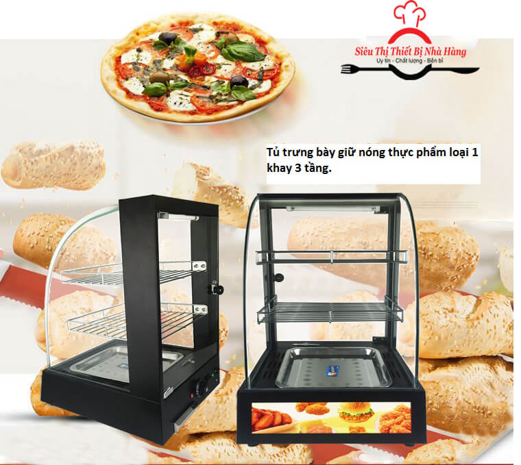 TỦ GIỮ NÓNG THỰC PHẨM KFC TRƯNG BÀY GIỮ NHIỆT THỰC PHẨM