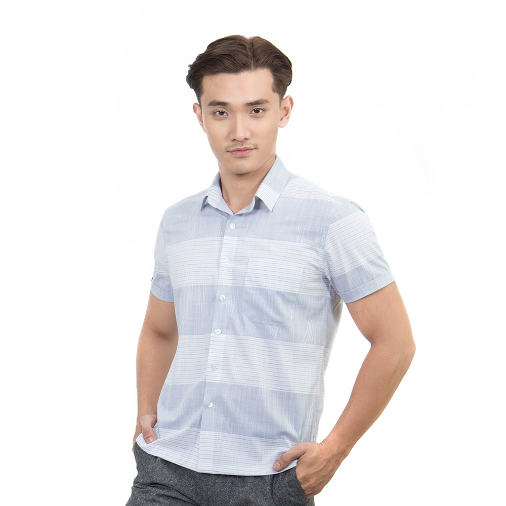 Áo sơ mi nam tay ngắn Novelty NSMMINMT3D200152N
