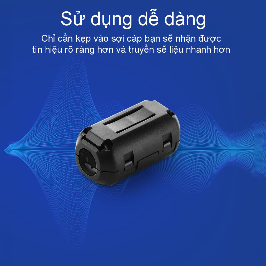 Đầu bọc chống nhiễu điện từ cho dây cáp đường kính 5.5mm và 7.3mm Lọc dòng Core ZJ301 UGREEN 20305 20306 - Hàng nhập khẩu chính hãng