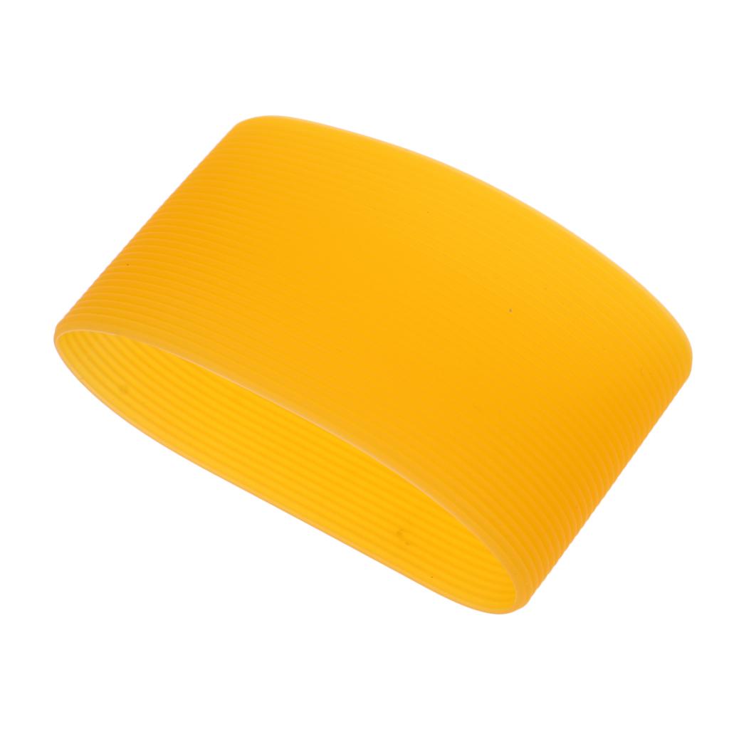 2xOutdoor Silicone Round Non- Water Bottle Mug Cup Sleeve Cover Orange