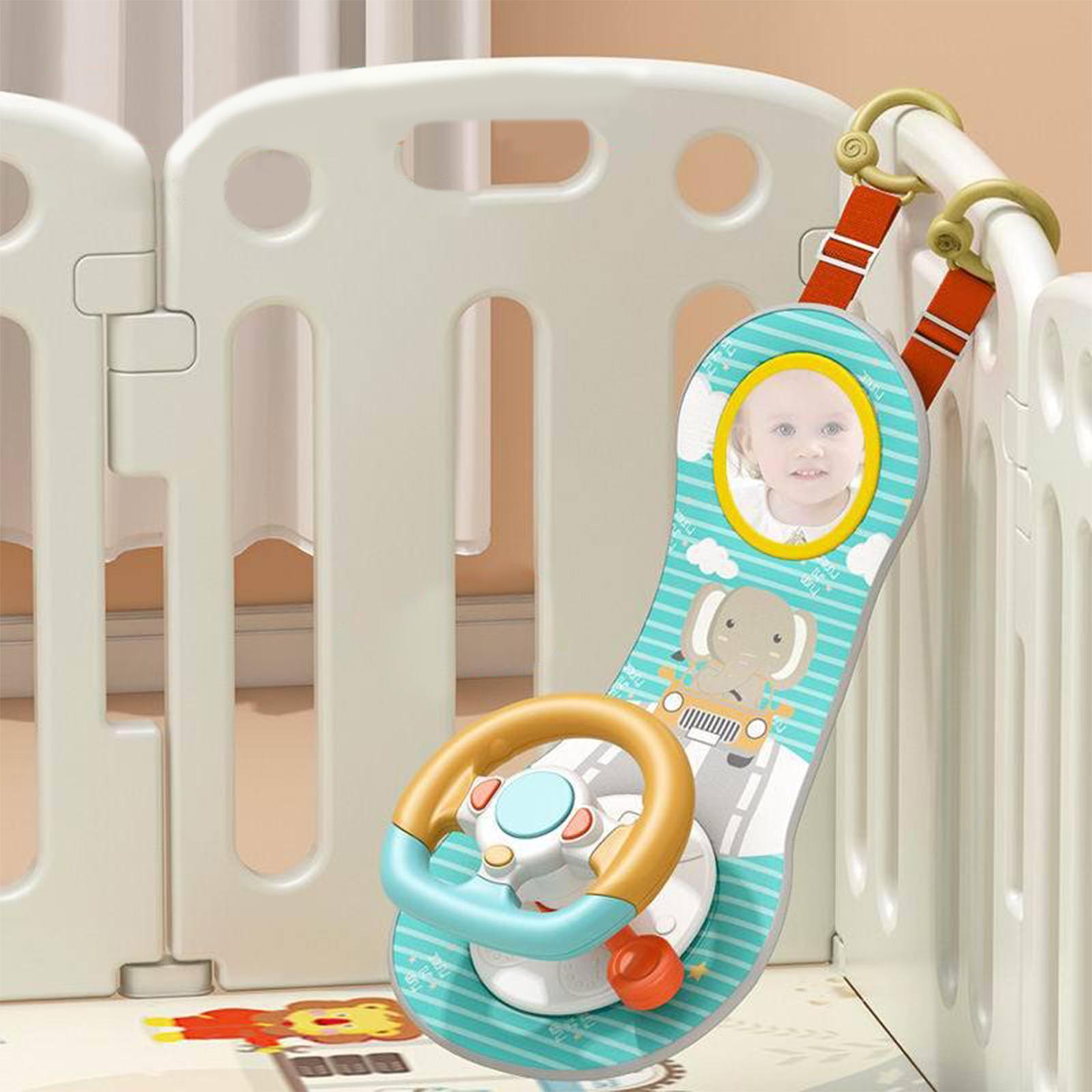 Steering Wheel Toy Activity Pretend Game for Backseat Infant Kids
