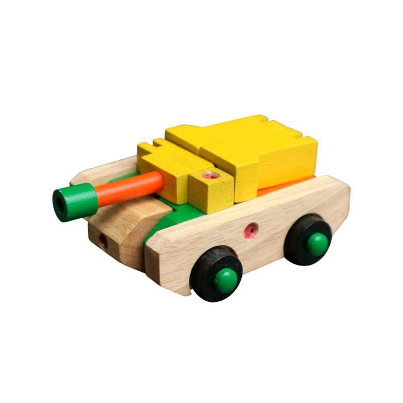 Xe tăng biến hình đồ chơi gỗ cho bé