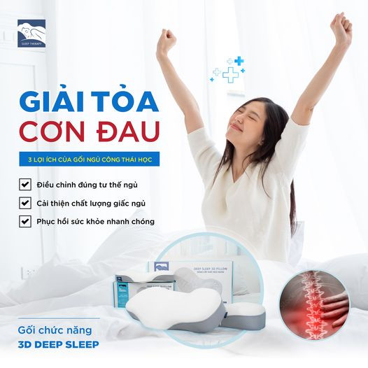 Gối ngủ ngon giảm đau vai gáy cổ người lớn - Sleep Therapy - Memory Foam