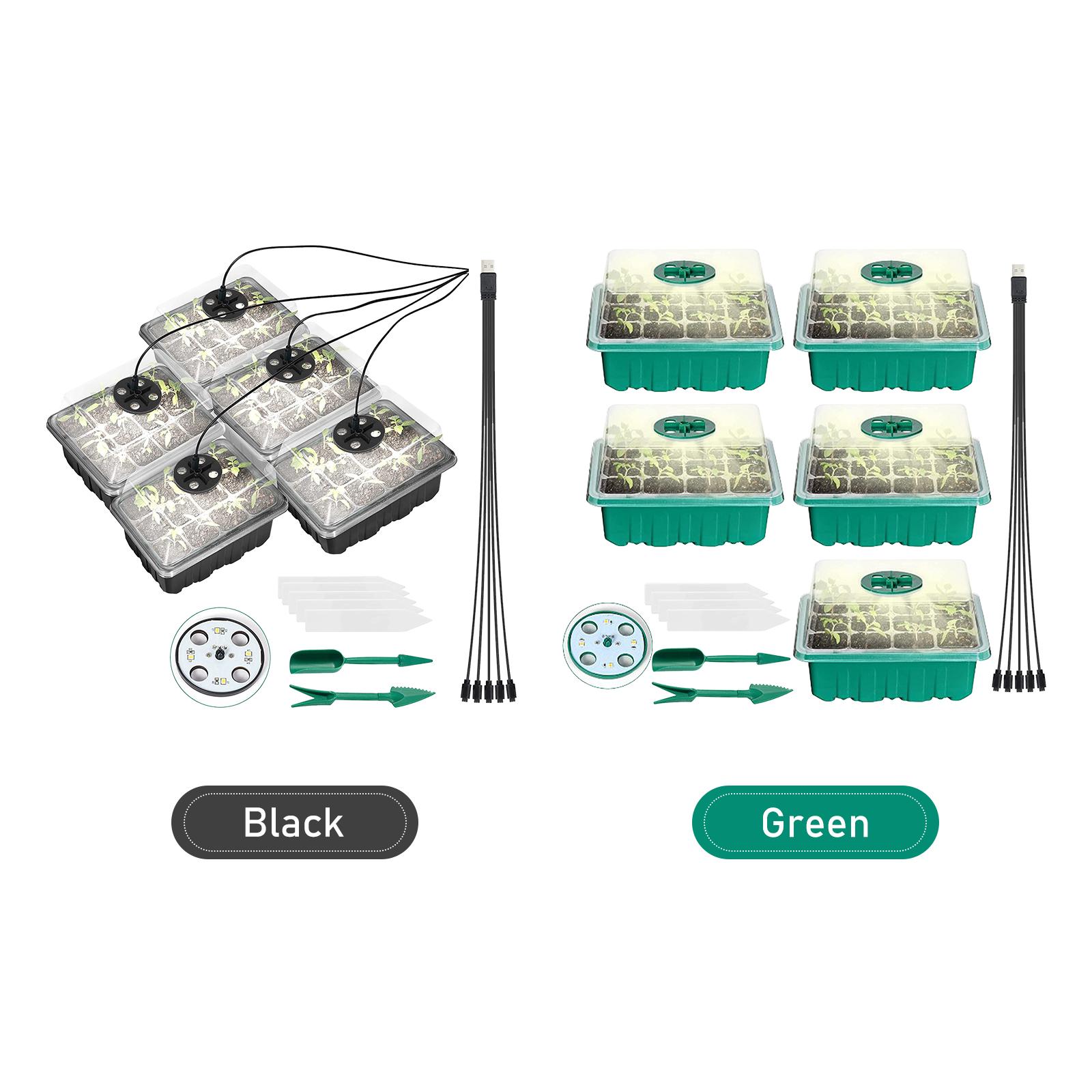 Set 5 Khay Trồng Cây Kèm Đèn Và Công Cụ Nhân Giống