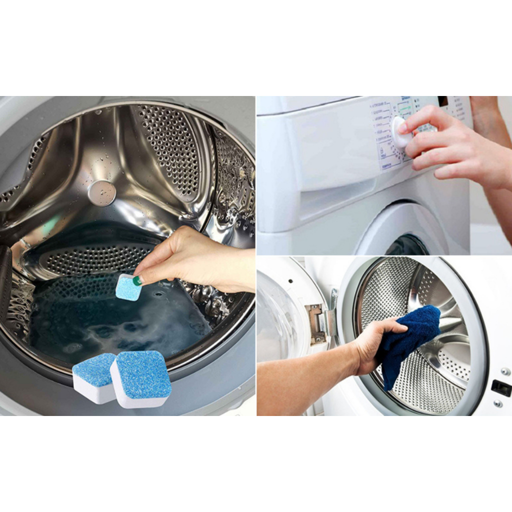 Viên Vệ Sinh Diệt Khuẩn, Khử Mùi Máy Giặt - Eco Washer Tab - KPTCHEM Hũ 10 và  20 viên
