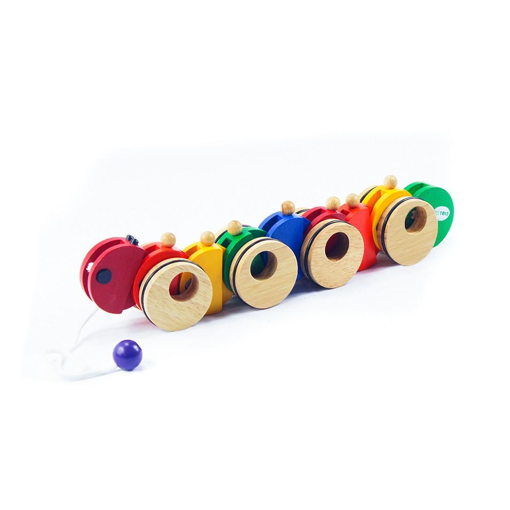 Đồ chơi gỗ Con sâu xinh xắn | Winwintoys 64252 | Tăng khả năng vận động và phân biệt màu sắc | Đạt tiêu chuẩn CE và CR