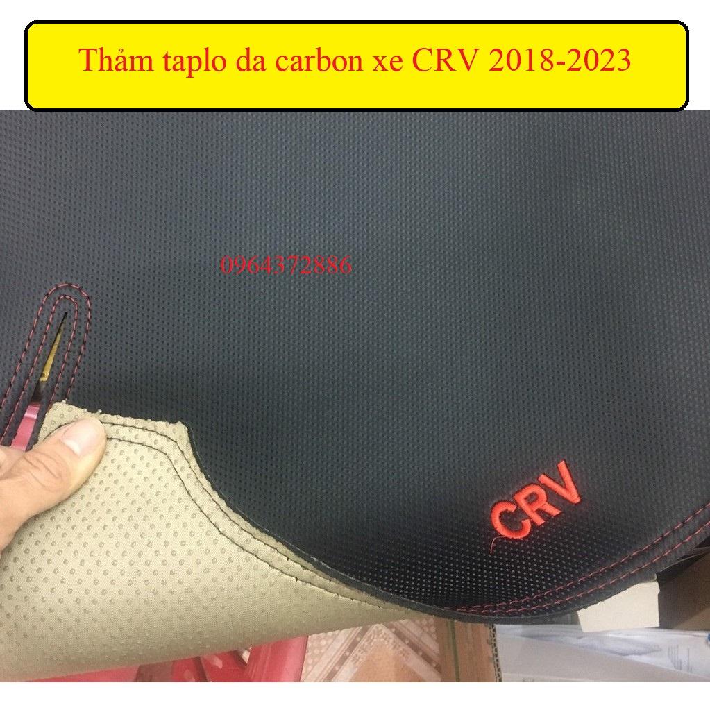 Thảm taplo CRV 2018-2023 da Cacbon chống nóng, chống chói, chống trượt