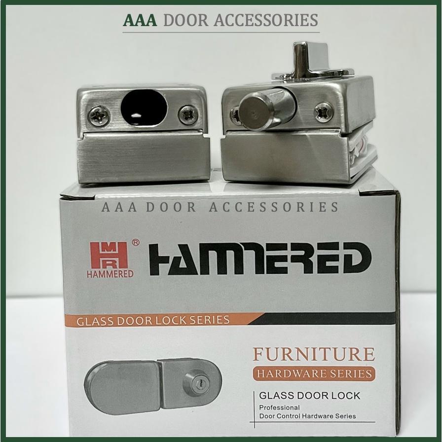 Chốt cửa kính cường lực không cần khoan kính Hammerd