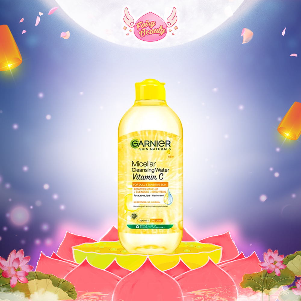 [GARNIER] Nước Tẩy Trang Vitamin C Làm Sạch Sâu Và Trắng Sáng Cho Làn Da  Micellar Water 400/125/50ml