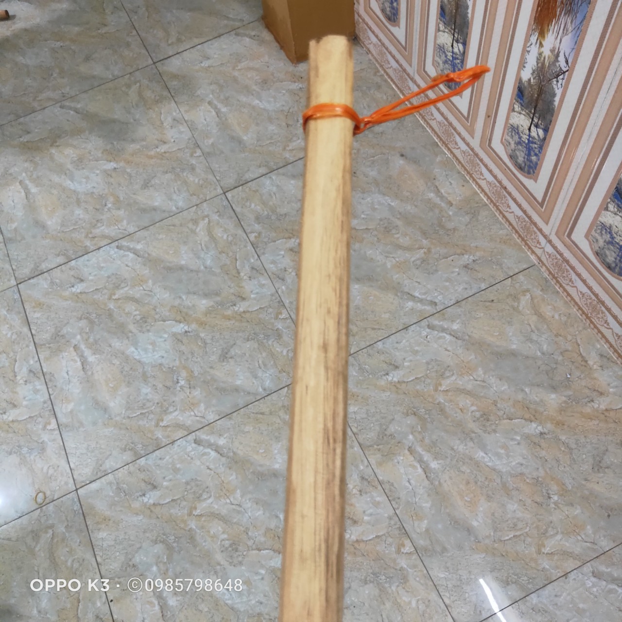 Cây lau nhà bằng vải màn cán gỗ dài 115cm