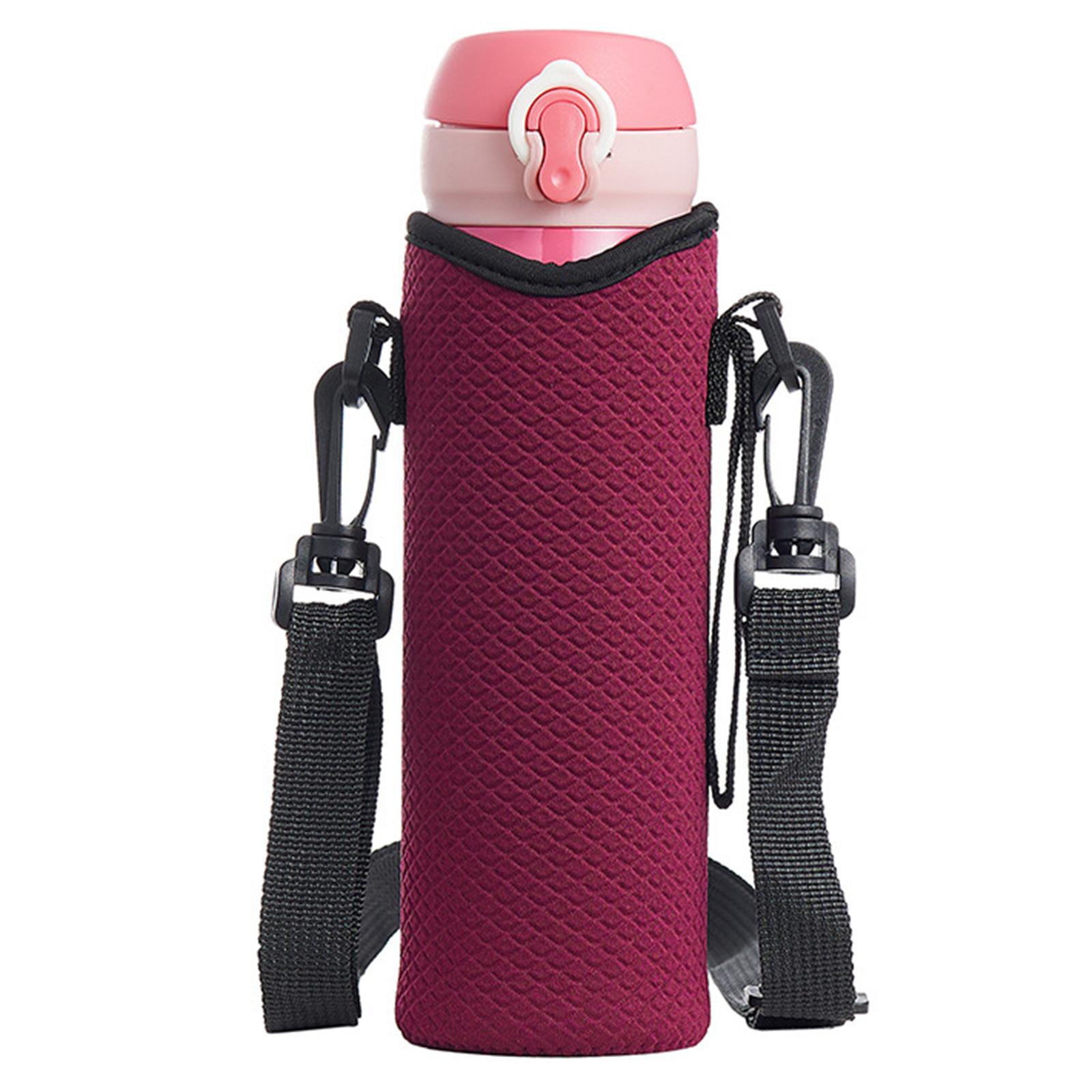 Detachable Water Bottle Carrier Drink Bottle Carrying Bag Adjustable Shoulder Strap Insulated Kettle Pouch for Outdoor Activities, Fishing