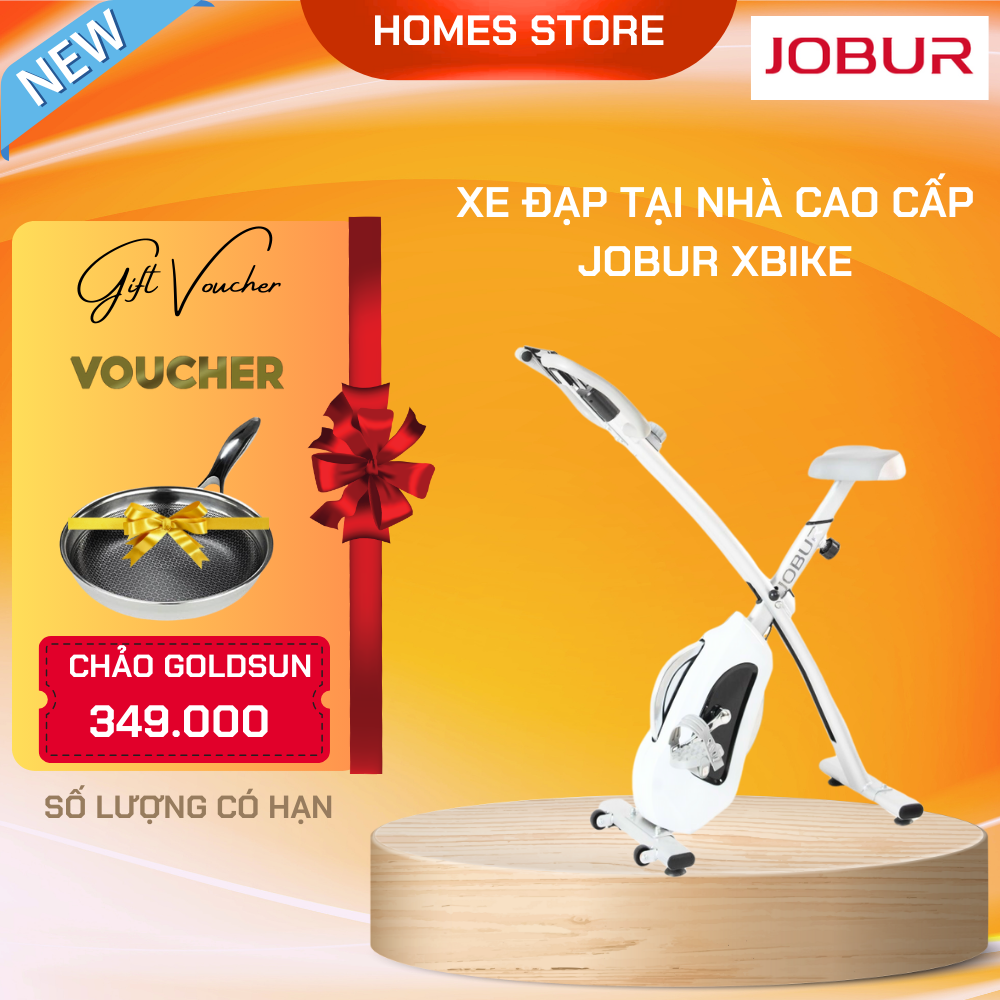 Xe Đạp Tập Thể Dục Tại Nhà Kết Hợp Tay Chân JOBUR XBIKE Hiển Thị Đầy Đủ Chỉ Số - Hàng Chính Hãng