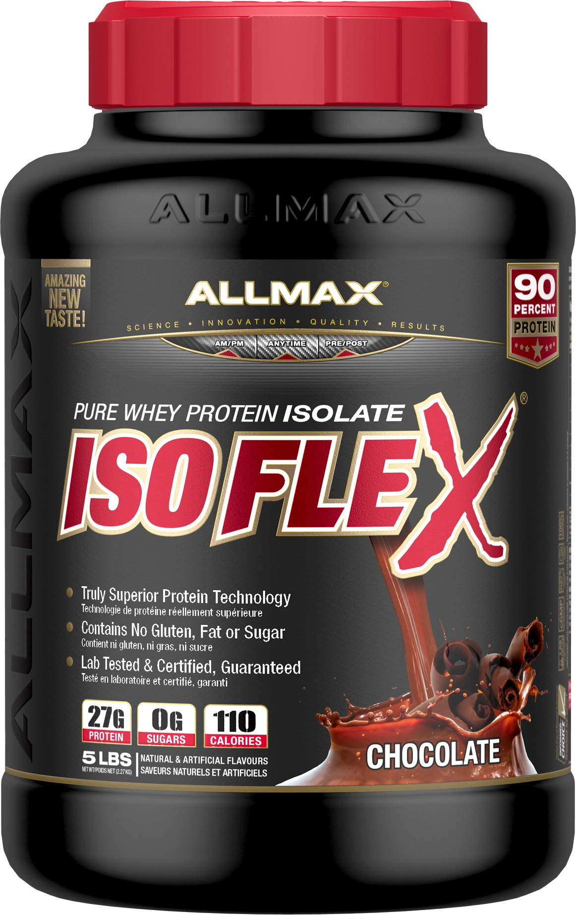 [THỰC PHẨM DINH DƯỠNG THỂ THAO] Whey Protein Tăng Cơ Allmax ISOFLEX CHOCOLATE 2lbs (907G)