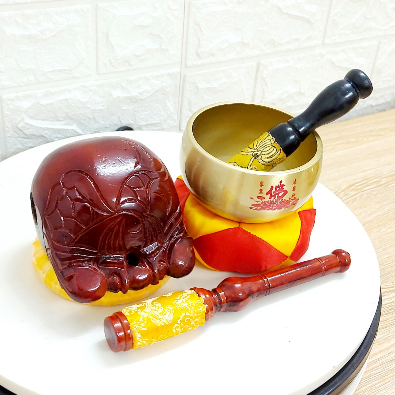 Chuông mõ tụng kinh 4inch hàng đẹp