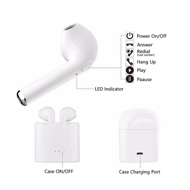 Tai Nghe Bluetooth 5.0 i7s tws Kèm Hộp Sạc