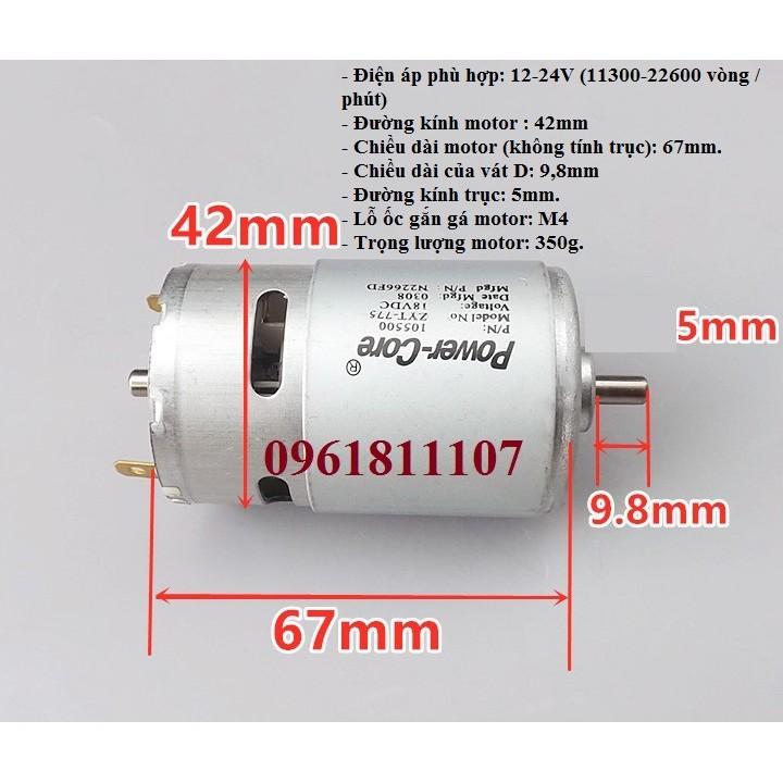 Motor 775 Power core 2 bạc đạn 22600 vòng