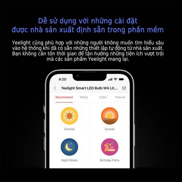 Hình ảnh Bóng đèn Led thông minh Yeelight Bulb W4 Lite 9W-RGB 16 triệu màu - Hỗ trợ Homekit, Razer Chroma