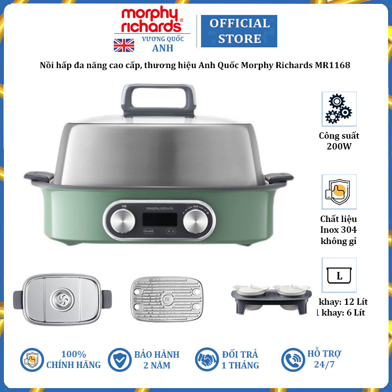 Nồi hấp đa năng Morphy Richards MR1168 2000W - Hàng Nhập Khẩu