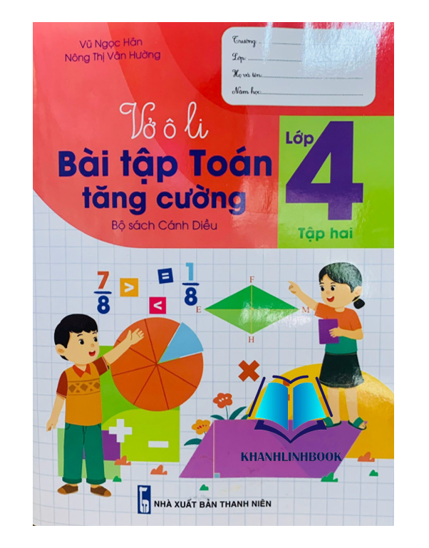 Sách - Vở Ô li Bài Tập Toán Tăng Cường lớp 4 - tập 2