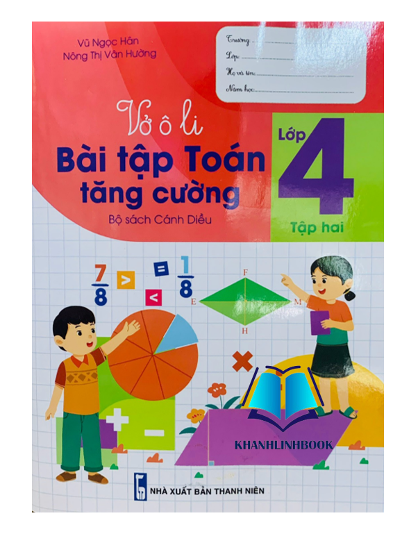 Sách - Vở Ô li Bài Tập Toán Tăng Cường lớp 4 - tập 2 ( cánh diều )